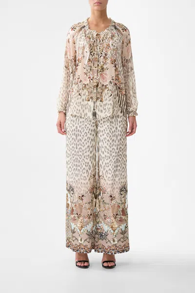 Camilla Lounge Pant Aranjuez Animalia In Brown