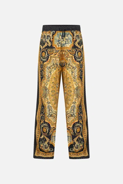 Camilla Lounge Pant With Elastic Waist Museum Memoirs In Gold