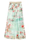Camilla The Jewellery Museum Silk Lounge Pants In Green
