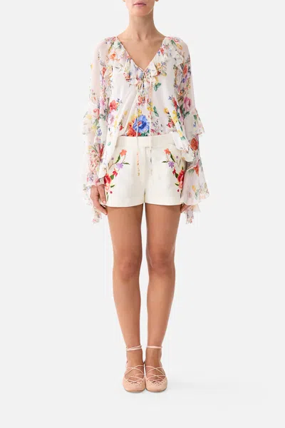 Camilla Low Rise Mini Shorts I Left My Heart In Granada In Multi