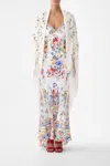 Camilla Macrame Shawl Solid Cream In White