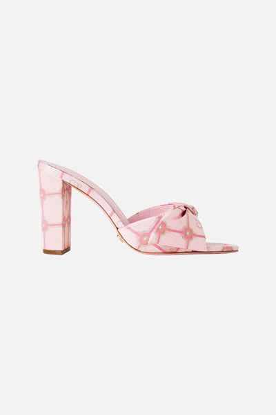 Camilla Madeleine Bow Mule Lisbon Lullaby In Pink