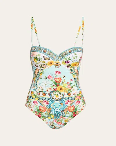 Camilla Magic Of The Mercado Underwire One-piece Swimsuit In Multi