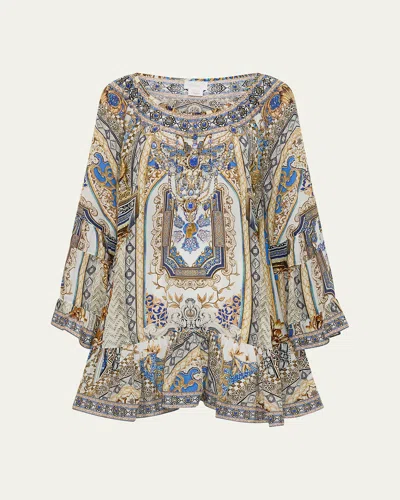 CAMILLA MAKE ME YOUR MOSAIC A-LINE FRILL DRESS