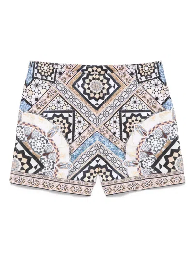 Camilla Mid Length Swim Short Make Me Your Mosaic In Neutrals