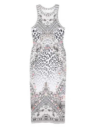 Camilla Marble Heaven Midi Dress In White