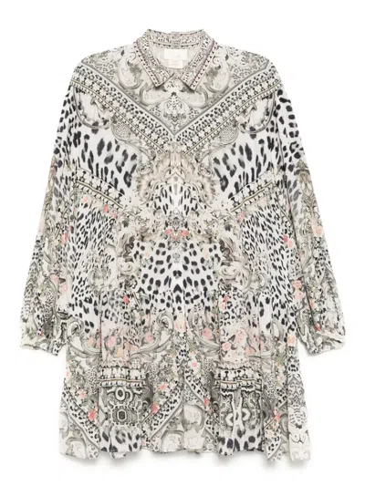 Camilla Marble Heaven Mini Dress In White
