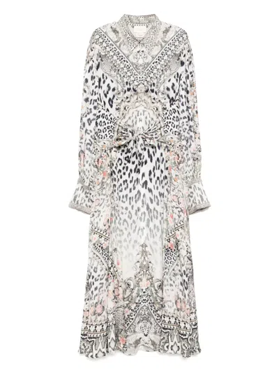 Camilla Marble Heaven Shirt Dress In White