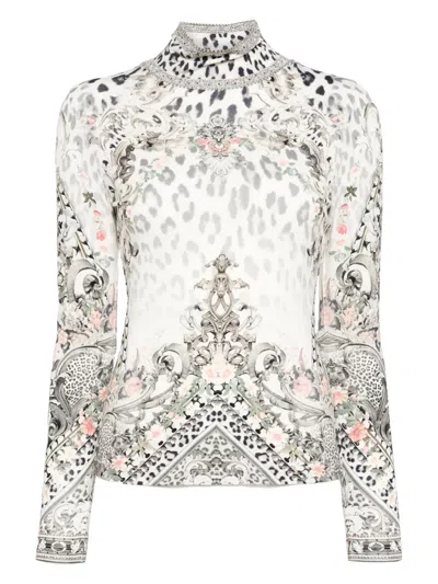 Camilla Marble Heaven Top In White
