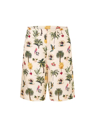 Camilla Men's  X White Lotus Mid-length Shorts In Neutral