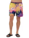 Camilla Multicolored How Does Your Garden Grow Beach Shorts In Neutral