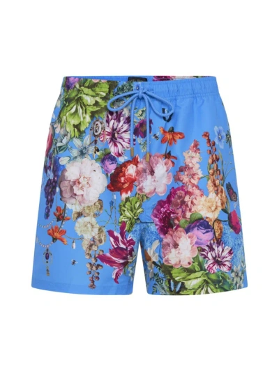Camilla Men's Mid-length Floral Board Shorts In Nectar Of The Gods