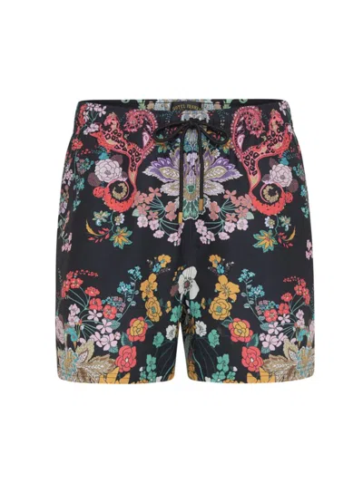 Camilla Men's Mid-length Floral Board Shorts In We Wore Folklore
