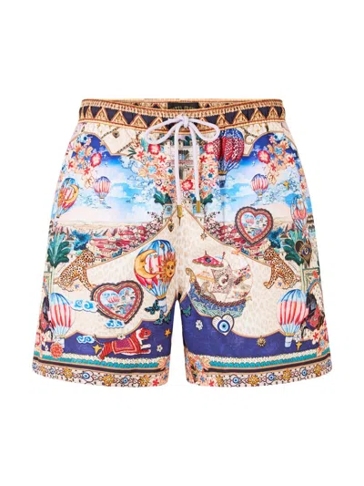Camilla Men's Mid-length Swim Trunks In Multi