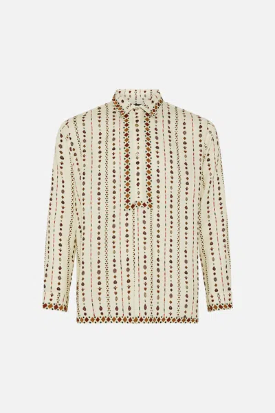 Camilla Mens Half Placket Tunic Shirt Nomad Nature