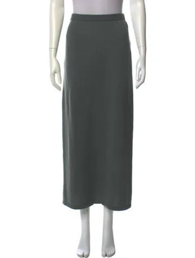Pre-owned Camilla Merino Wool Midi Length Skirt In Green