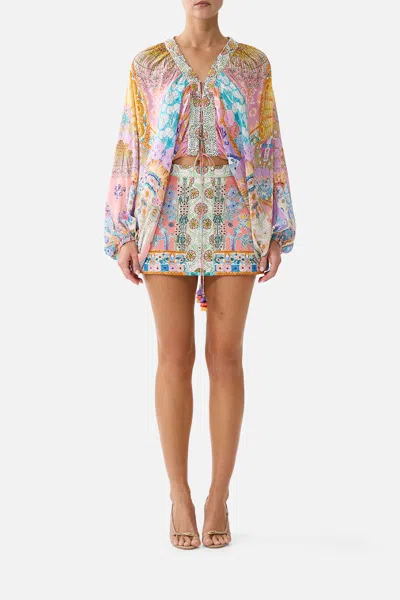 Camilla Micro Mini Skirt Howdy Gaudi In Multi