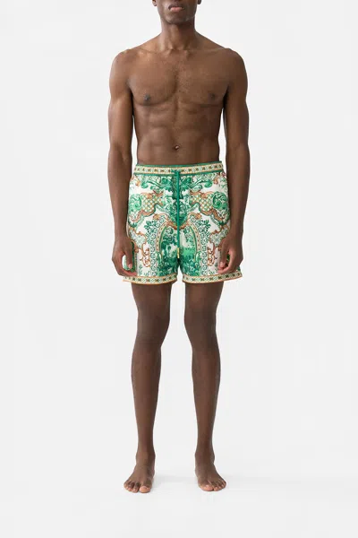 Camilla Mid Length Boardshort Corridor Of Calm In Green