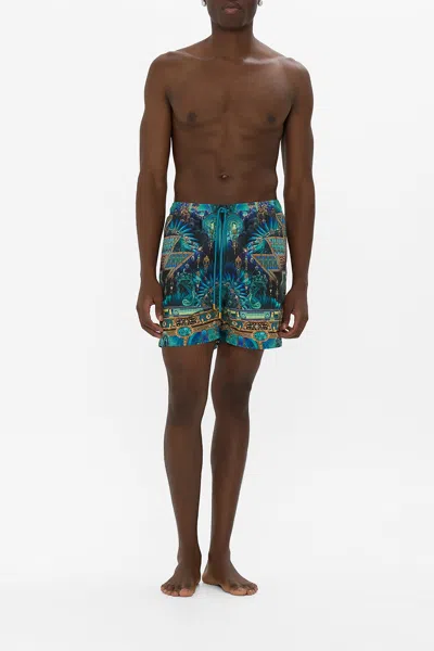 Camilla Mid Length Boardshort Defy Gravity In Blue