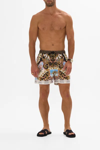 Camilla Mid Length Boardshort Monarchy Mania In Black