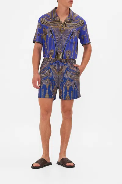 Camilla Mid Length Boardshort My Fair Pharaoh In Blue