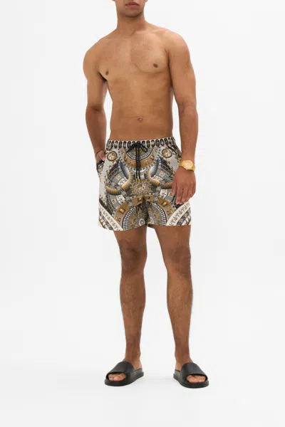 Camilla Mid Length Boardshort Temples Of Dendara In Black
