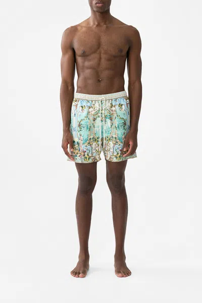 Camilla Mid Length Boardshort Venus On A Vespa In Blue