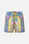 Camilla Mid Length Boardshort With Elastic Waist In Multi