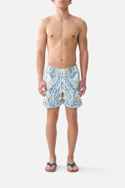 Camilla Mid Length Boardshort With Elastic Waist My Homespun Heart In Multi