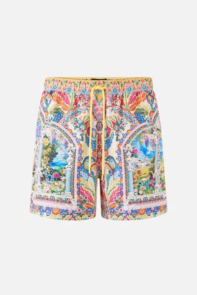 Camilla Mid Length Boardshort With Elastic Waist Navàs Nouveau In Multi