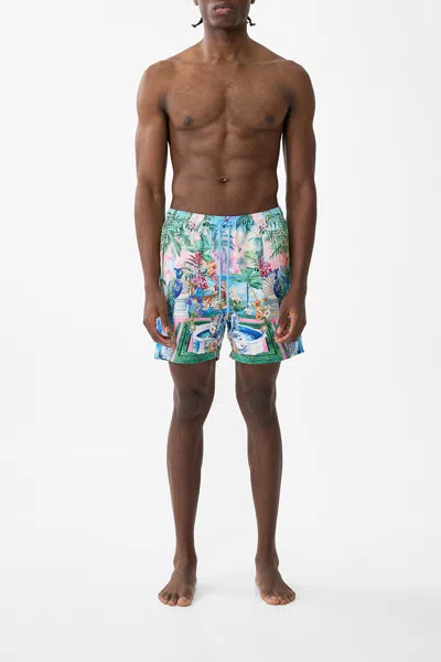 Camilla Mid Length Boardshort With Elastic Waist Spirit Of Santa Maria In Multi
