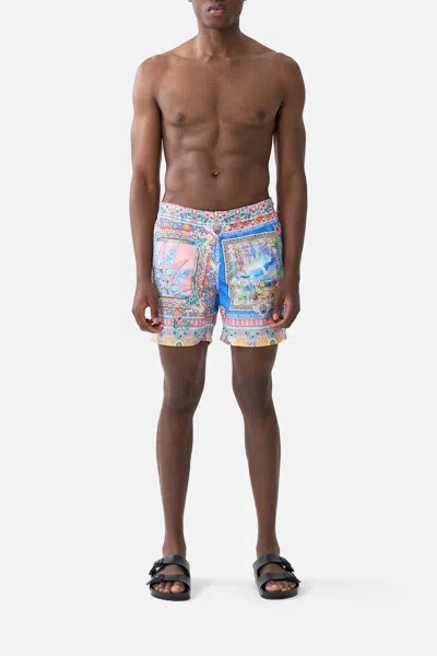 Camilla Mid Length Boardshort With Fixed Waist Navàs Nouveau In Multi