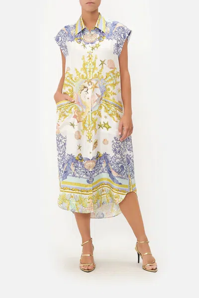 Camilla Midi Tunic Shirt Dress Star Of The Sea In Multi