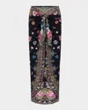 CAMILLA MIDNIGHT IN MONSERRATE LAYERED LONG SARONG COVERUP