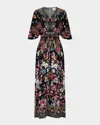 Camilla Midnight In Monserrate Ruffle-hem Midi Dress In Midnight In Monserrate