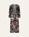 Camilla Midnight In Monserrate Tie-front Blouson Sleeve Layer In Midnight In Monserrate