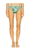 Camilla Midrise Bikini Bottom In Corridor Of Calm Corrcalm