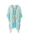 Camilla Short Lace Up Kaftan Midsummer Mosaics In Multi
