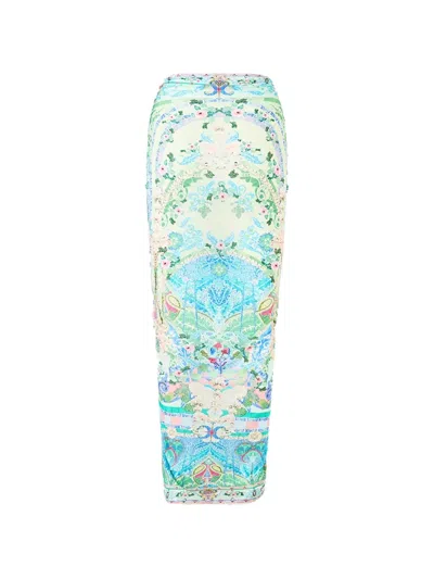 Camilla Midsummer Mosaics Printed Sarong In Multi