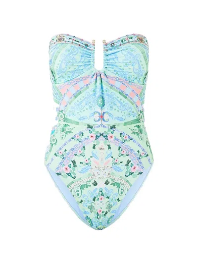 Camilla Midsummer Mosaics Swimsuit In Green