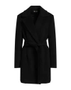 Camilla  Milano Camilla Milano Woman Coat Black Size 14 Polyester, Viscose, Elastane