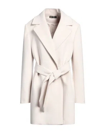 Camilla  Milano Camilla Milano Woman Coat Cream Size 14 Polyester, Viscose, Elastane In Neutral