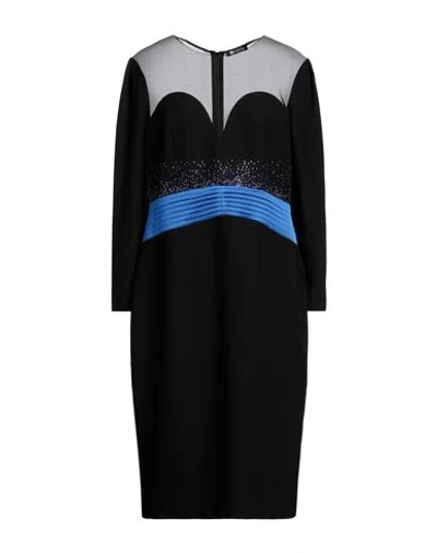 Camilla  Milano Camilla Milano Woman Midi Dress Black Size 14 Polyester, Elastane