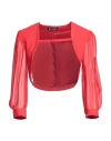 Camilla  Milano Camilla Milano Woman Shrug Red Size 6 Polyester, Elastane In Red