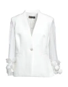 Camilla  Milano Camilla Milano Woman Suit Jacket Off White Size 6 Polyester, Elastane, Polyamide In Off White