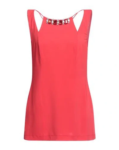 Camilla  Milano Camilla Milano Woman Midi Dress Red Size 6 Acrylic, Polyamide, Elastane
