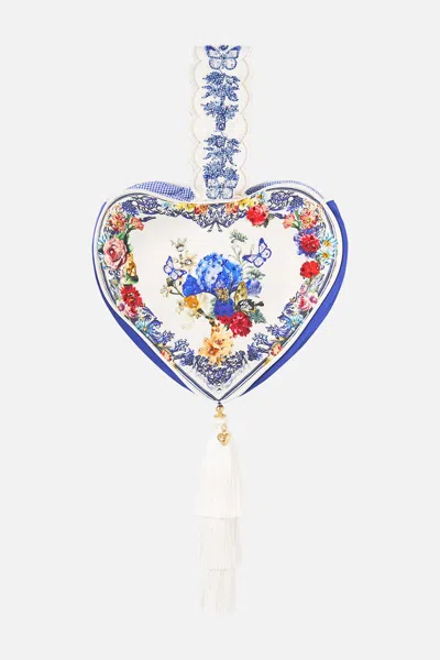 Camilla Mini Drop Heart Bag The Pottery Parlour In White
