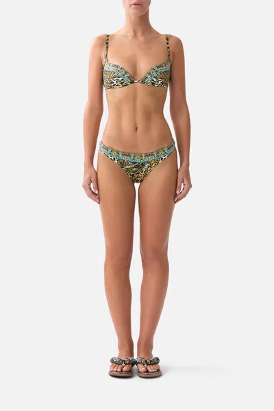 Camilla Mini Regular Bikini Bottom Feline Folklore In Green