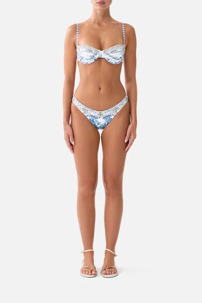Camilla Mini Regular Bikini Bottom The Porcelain Parlour In Blue