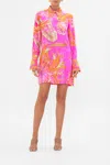 Camilla Mini Shirt Dress A Heart That Flutters In /purple